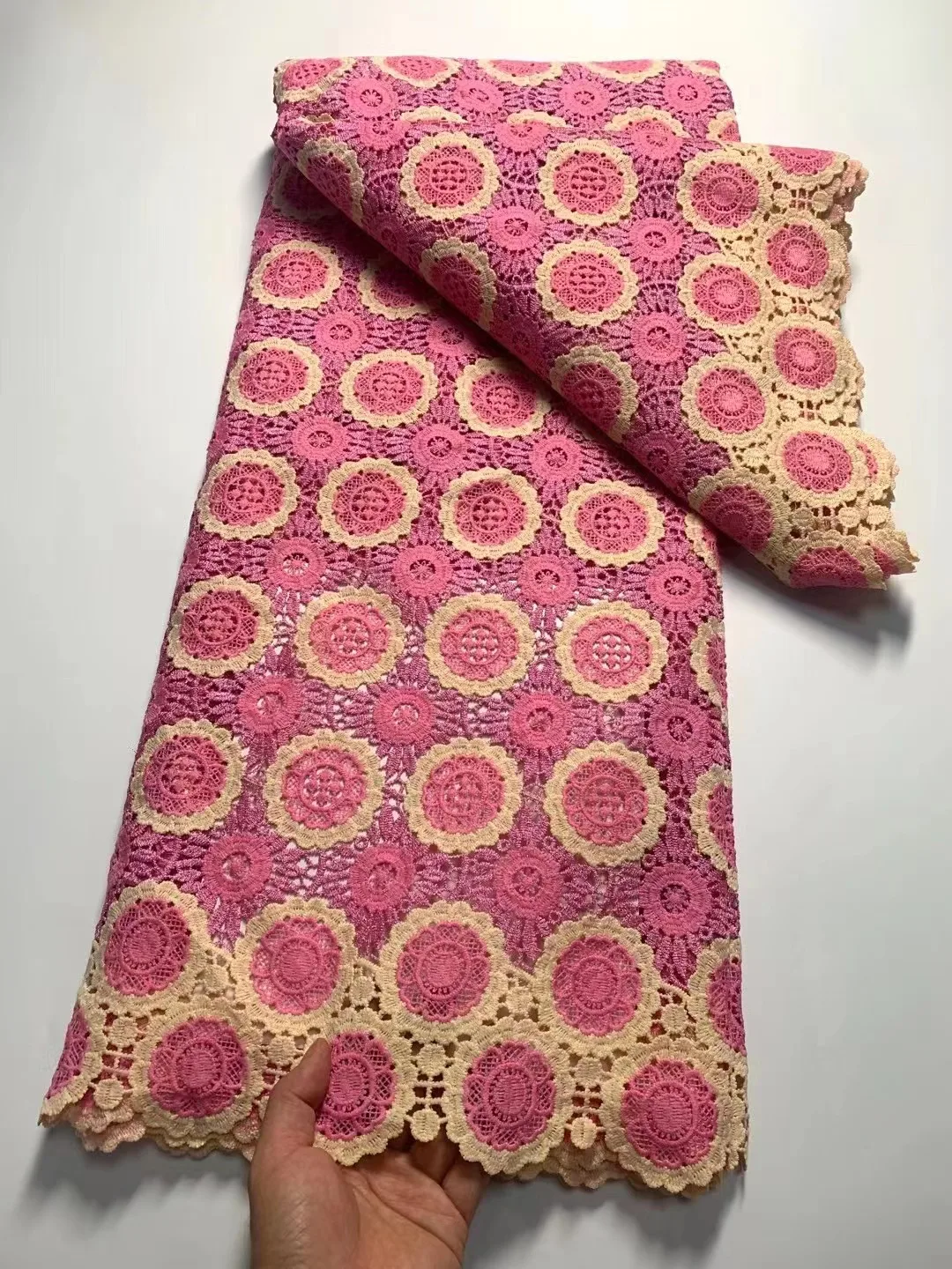 

Роскошная женская ткань, Высококачественная популярная вышивка, шнур из гипюра, кружево для женских платьев, A02