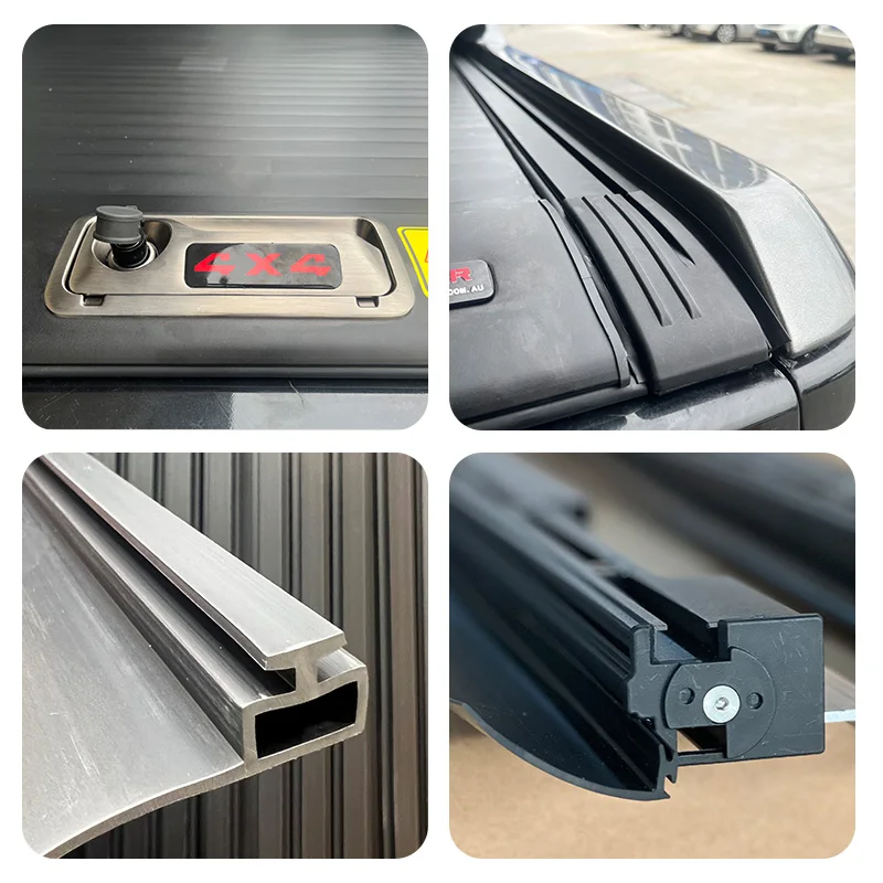 Фото Крышка кузова DirtyTruck Manual Tonneau Cover для Ram 1500, жесткая выдвижная алюминиевая крышка для пикапа, с замком, водонепроницаемая, подходит для кузовов 5.8' и 6.5' №3