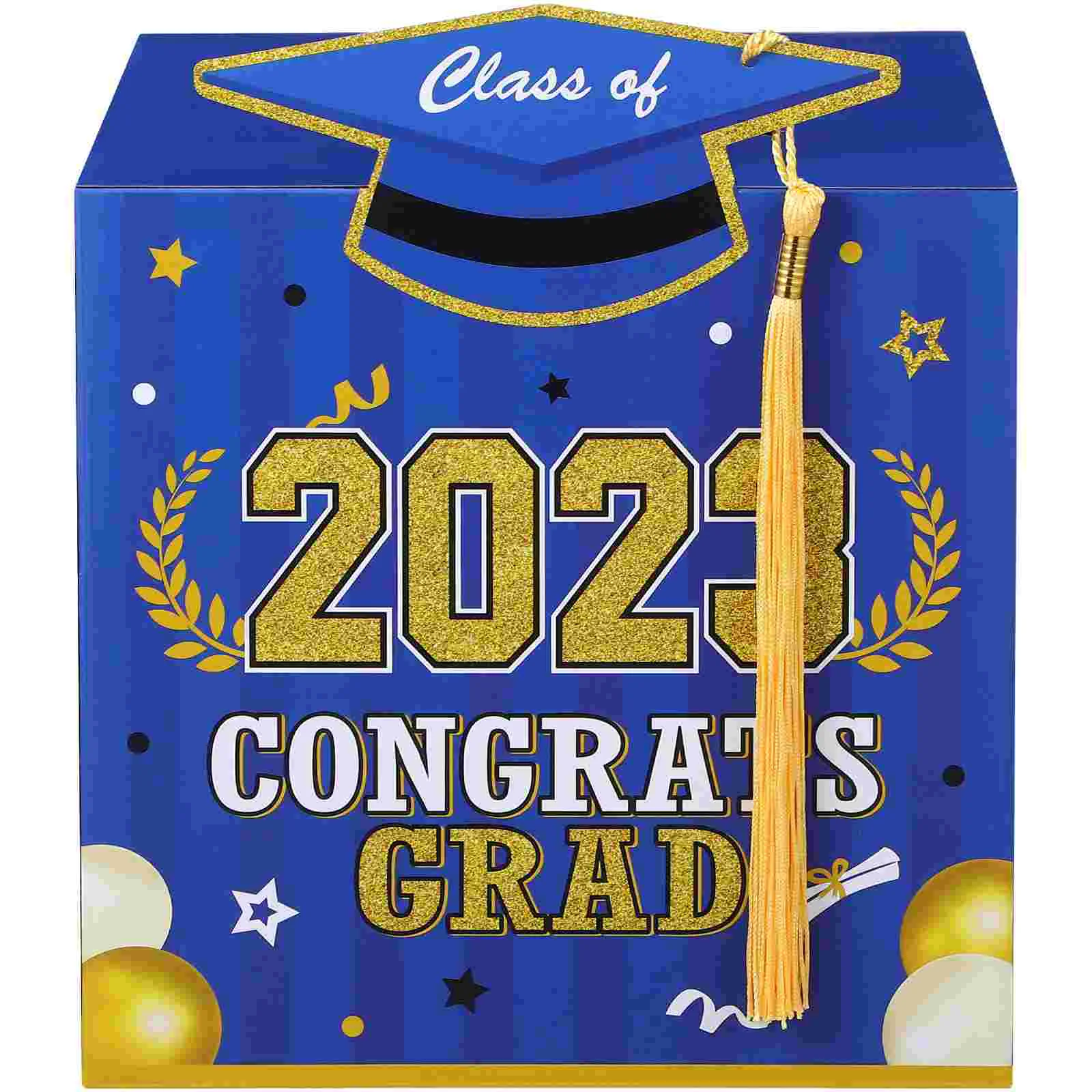 

Blue Party Supplies Grad Gift Box Decorate Congrats Grad Decorations 2023 Graduation Decorations Paper Congrats Grad Box