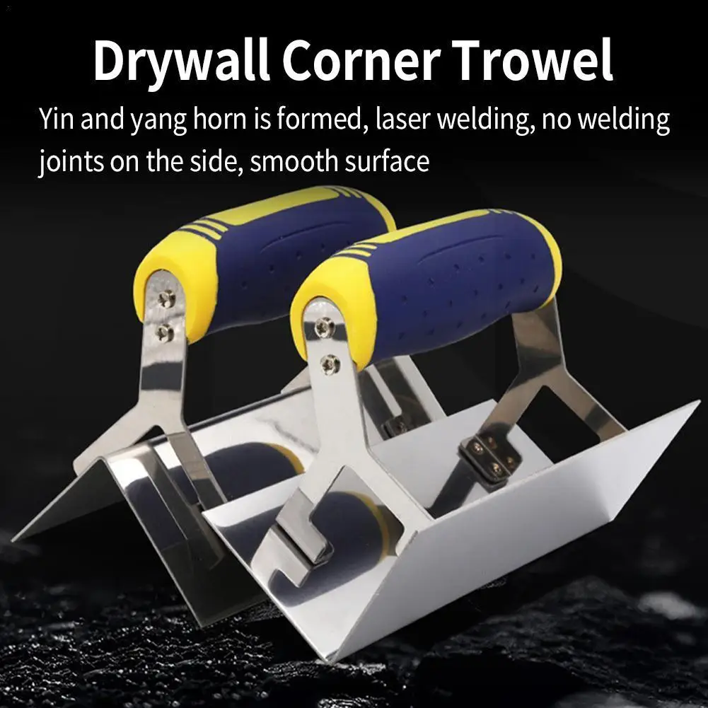 

One Piece Of Inner And Outer Corner Trowel Internal And Sheet Steel External 90 Degree Drywall Rock Trowel Corner Stainless U5E7