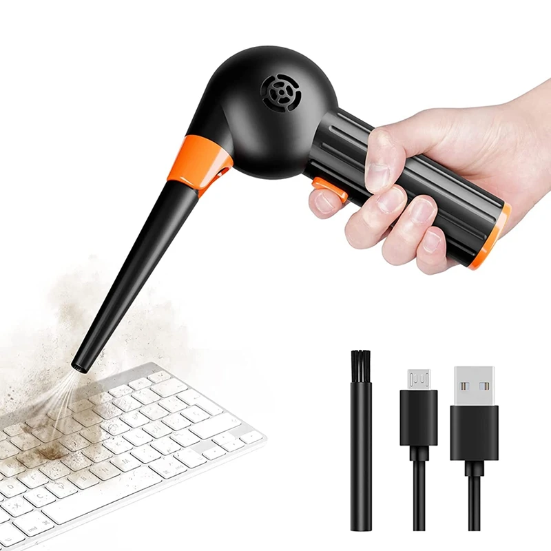 

Compressed Air Duster, Reusable Cordless Air Duster For, 6000Mah Rechargeable Battery, Replace For Compressed Air Cans