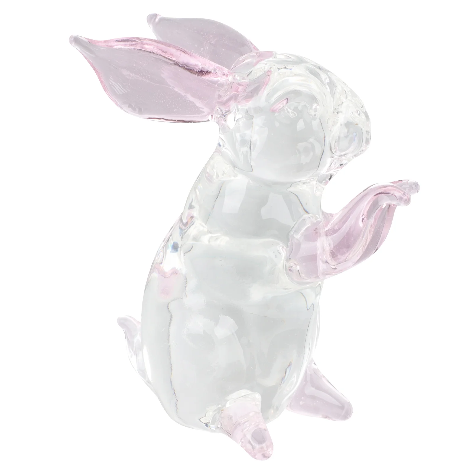 

Rabbit Glass Bunny Crystal Figurines Statue Animal Figurine Garden Blown Decor Paperweight Ornament Ornaments Hand