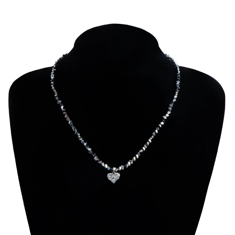 Элегантное колье ручной работы из бисера с яркой подвеской Любовь портативные