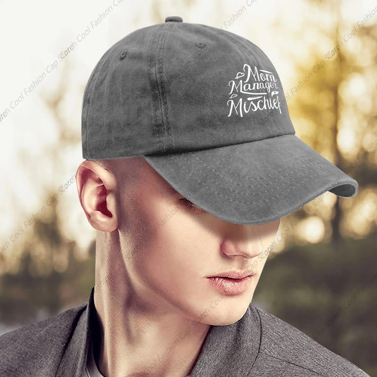 Бейсболка для мужчин и женщин Регулируемая Кепка из промытого хлопка с