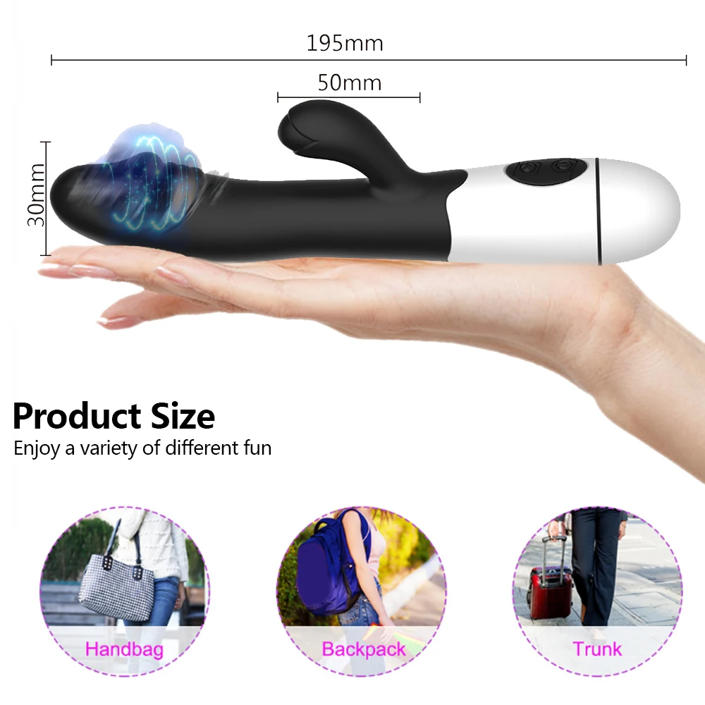 30 скоростей вибратор точки G для женщин Кролик фаллоимитатор мастурбация