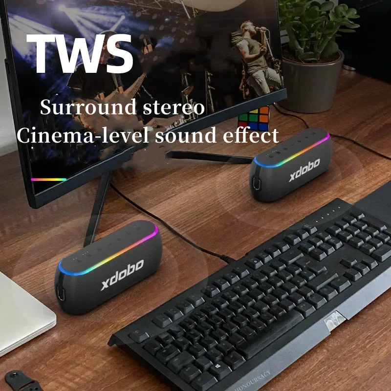 XDOBO TWS120W высокомощный Bluetooth громкоговоритель с двойным гудком сабвуфер ударной