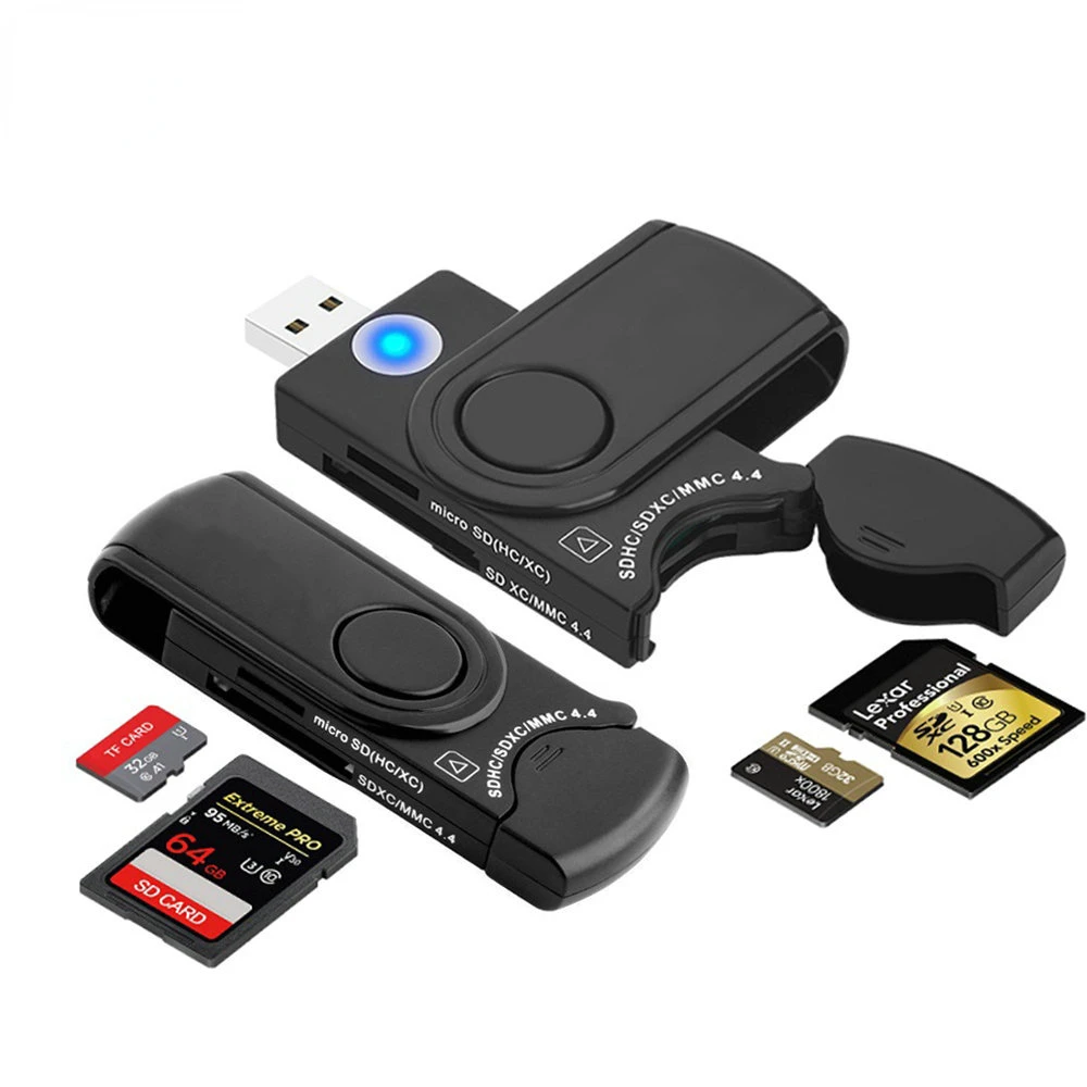 

LC57 4-в-1 высокоскоростной картридер USB 3,0 Многофункциональная Универсальная камера SD TF флэш-карта памяти