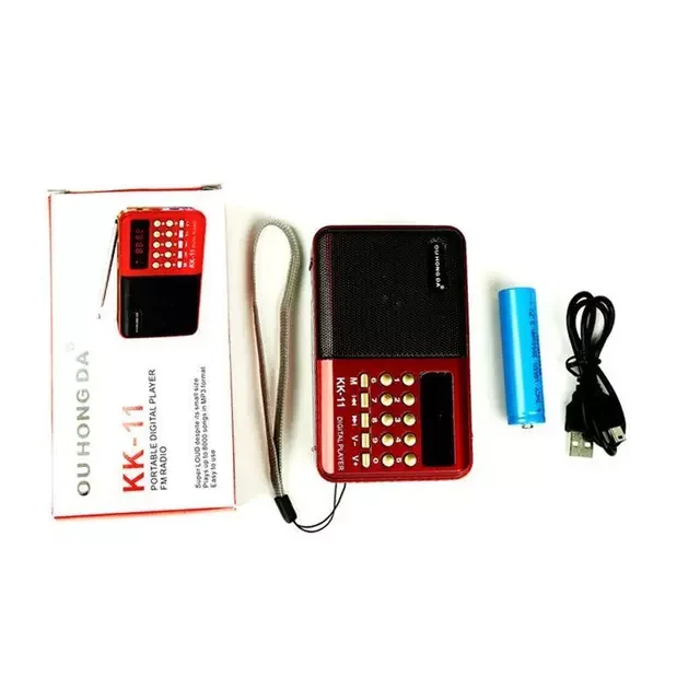 

K11 radio fm Rechargeable Mini Radio receiver Handheld Radio digital USB TF MP3 Player Speaker with Telescopic Antenna