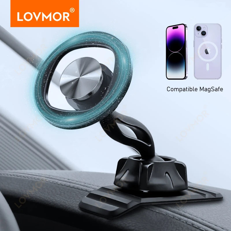 

Magnetic Car Mount MagSafe Accessories for Tesla iPhone 14 13 12 Pro Max Plus Mini & MagSafe Case All Phones Car Stand Holder