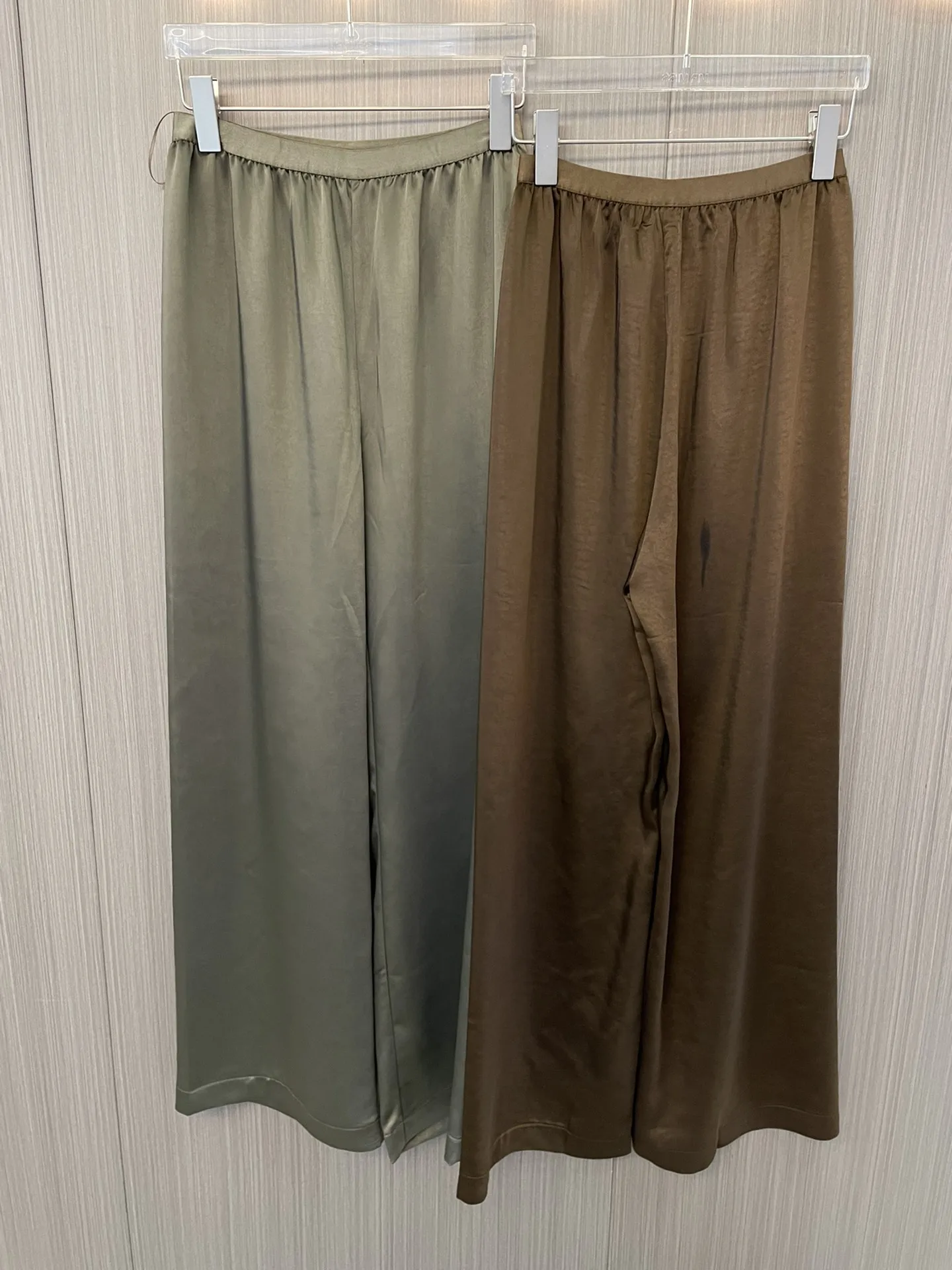 New women's clothing for spring and summer 2023 Elastic Waist Breathable Straight Wide Leg Pants 0318