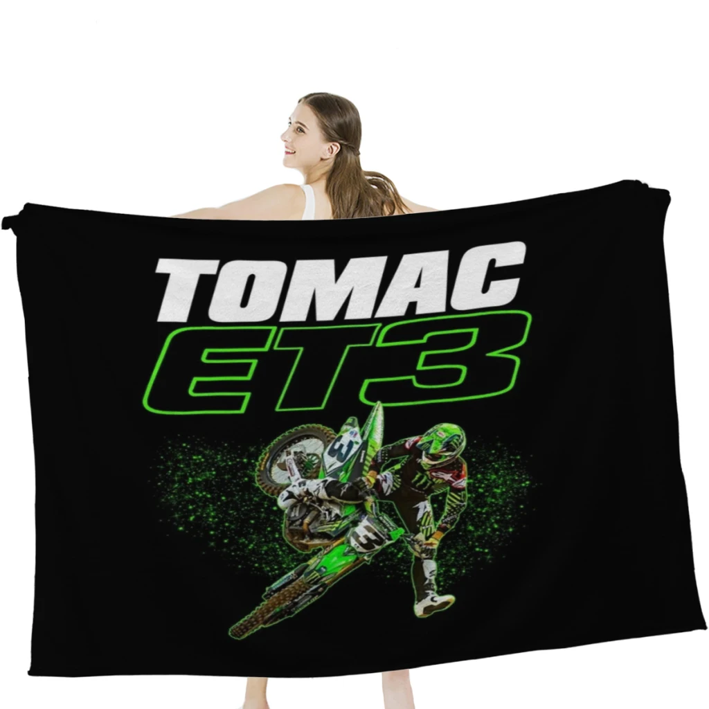 

EIi Tomac ET3 2019 Supercross Motocross Champion Gift Throw Blanket For Travel Light Dorm Room Essentials Luxury Thicken Blanket