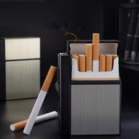 creative metal 20pcs whole pack cigarette case personality butane gas lighter 20pcs automatic cigarette case lighter