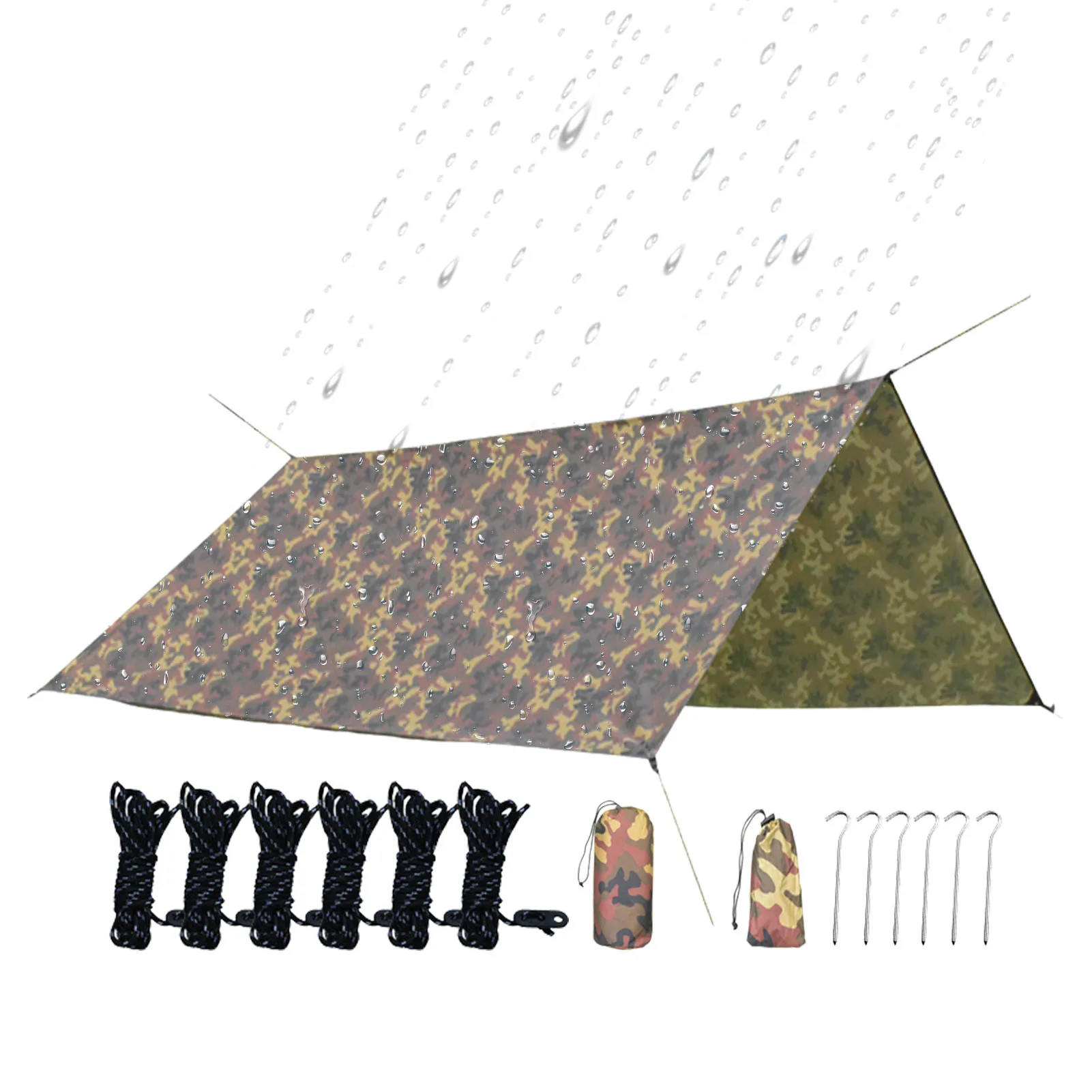

Hammock Camping Tarp Outdoor Waterproof Sun Shade Sail Square Sun Protection Canopy Shade Tent For Backpacking Hiking Adventure