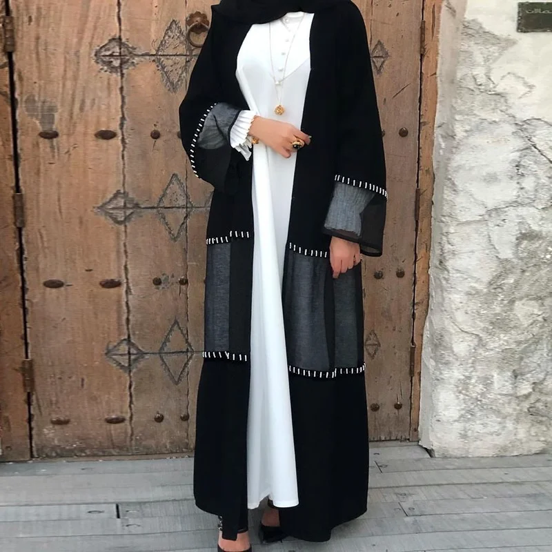"Черное женское кимоно Mubarak Niqab, кардиган, мусульманский хиджаб, платье, Турецкая мусульманская одежда, Женский Дубайский кафтан, Халат"