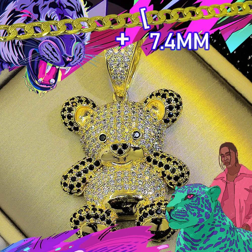 Популярное декоративное ожерелье Tiktok в стиле хип-хоп рэп кулон с бриллиантовым