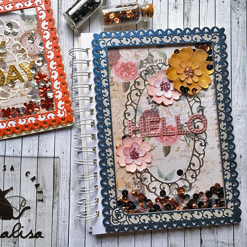 Panalisacraft большой размер кружевная рамка металлические штампы трафареты для