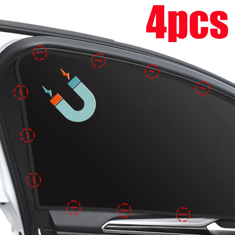 

4 шт., магнитные затемняющие шторы на боковые окна автомобиля