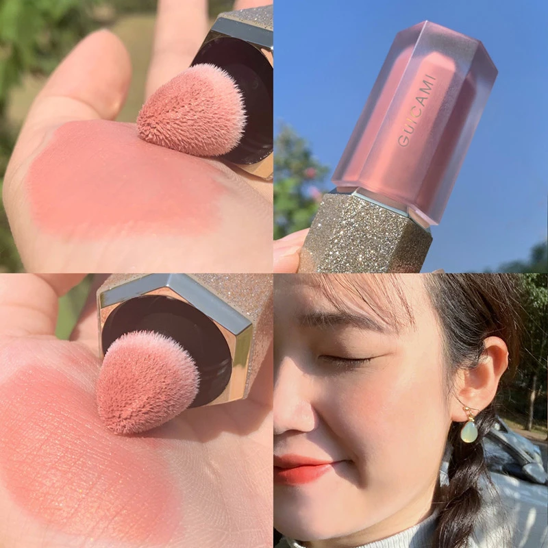 

Face Liquid Blusher Milk Tea Blush Peach Makeup Long-Lasting Matte Natural Cheek Contour Blush Brightens Pink Cheek Cosmetics