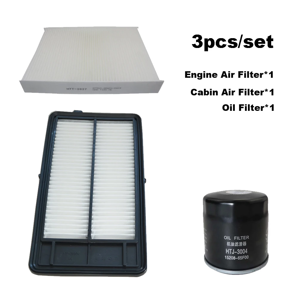 

3 шт. набор фильтров для Nissan Qashqai J11 X-TRAIL T32, комплект воздушного масляного фильтра для кабины переменного тока, аксессуары 165467 FK1A B72004BA0AD403