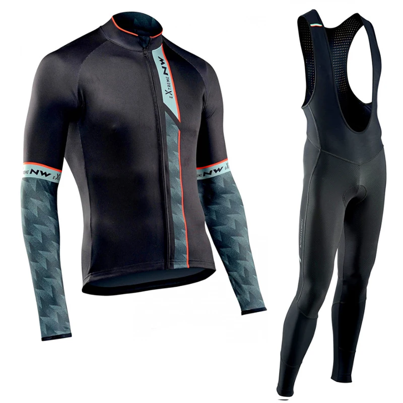 

Maillot Cycliste Pro 2023 Team Cycling Jersey Long Sleeve Set Men Sportwear Outdoor Riding Bike MTB Clothing Bib Gel Pants Set