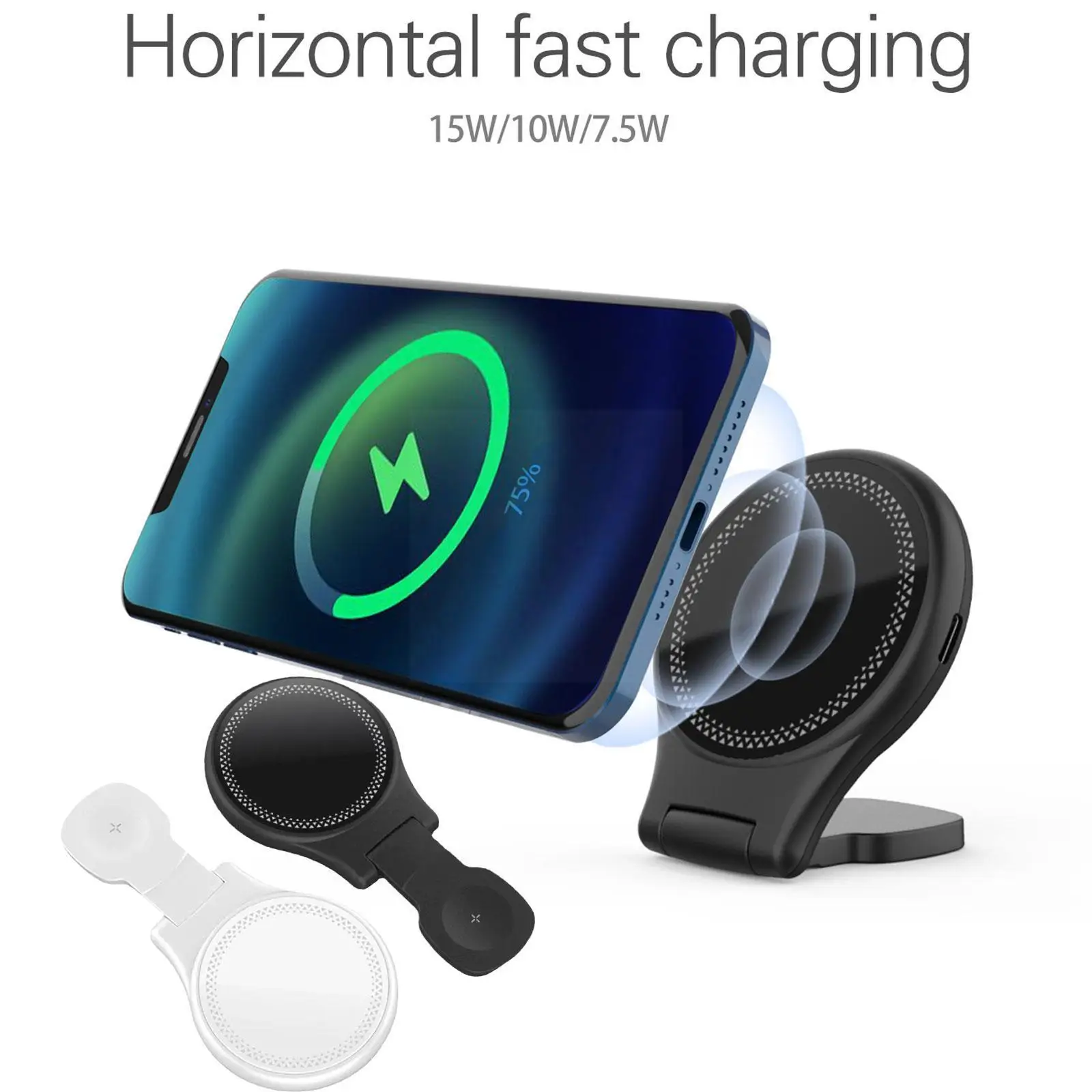 

2 In 1 Magnetic Fold Wireless Charger Stand Fast Wireless Charging Station For 12 13,12pro,13 Pro For V7s4