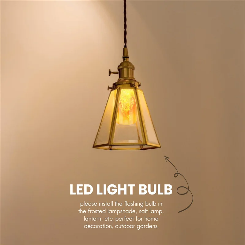 Светодиодная лампочка с эффектом пламени E27 декоративная мерцающая реалистичная