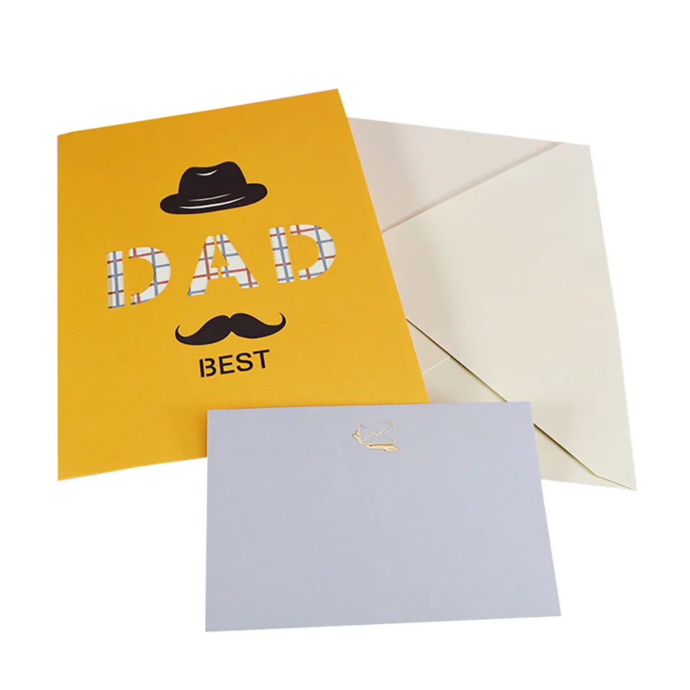 

Fathers Birthday Greeting Dad Day 3D Blessing Invitation Message Decorative Daddy Gift Thank You Congratulations Favors