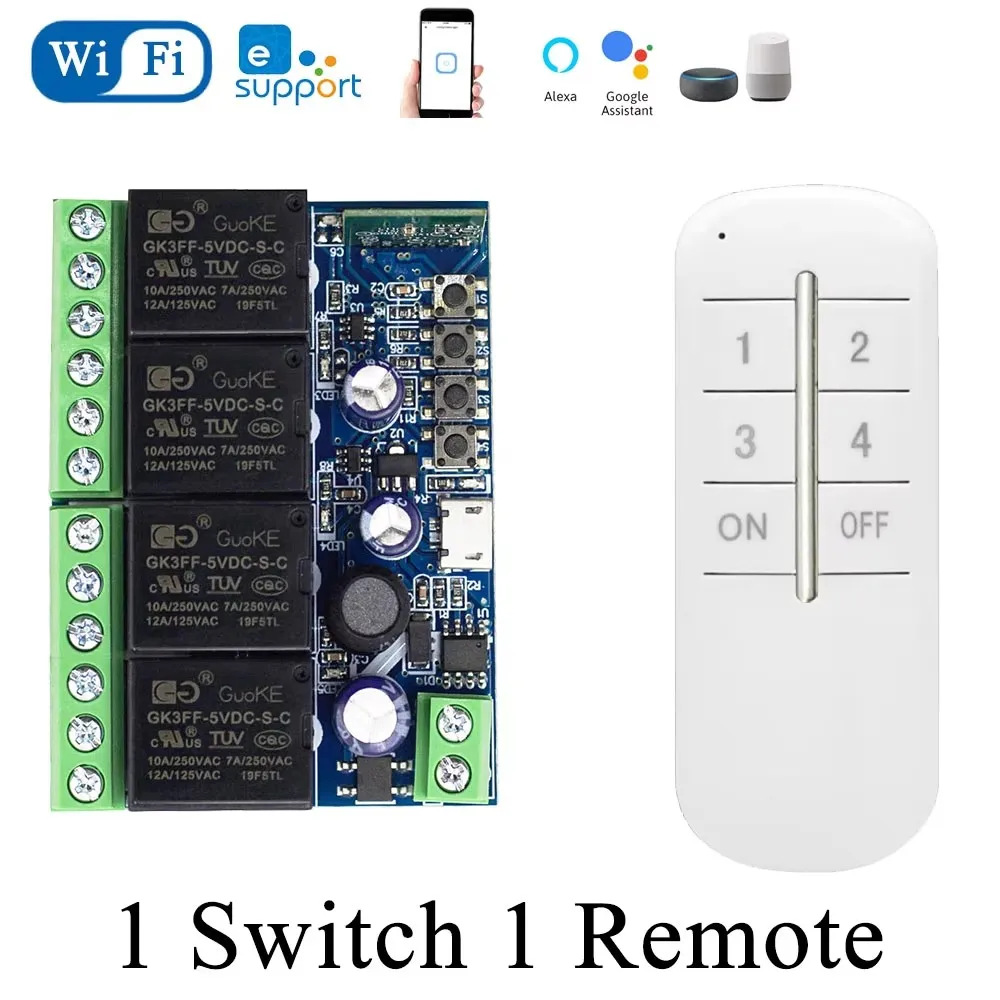 

Tedeligo Ewelink Wi-Fi умный переключатель 4CH