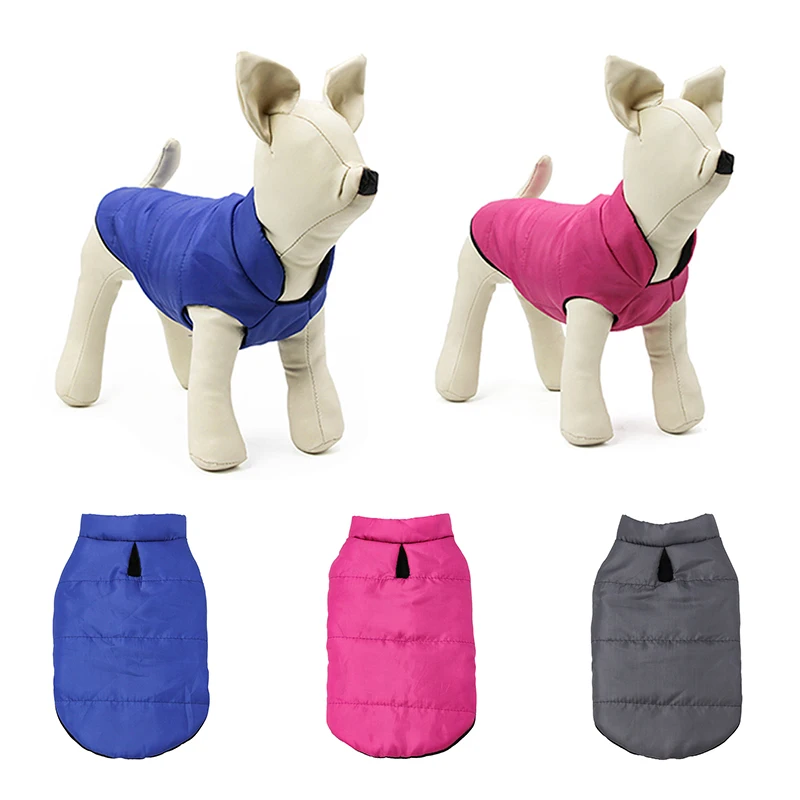 

Зимняя куртка с хлопковой подкладкой для домашних животных, мягкая одежда, жилет, пальто без рукавов для щенков и котят, теплая зимняя одежд...