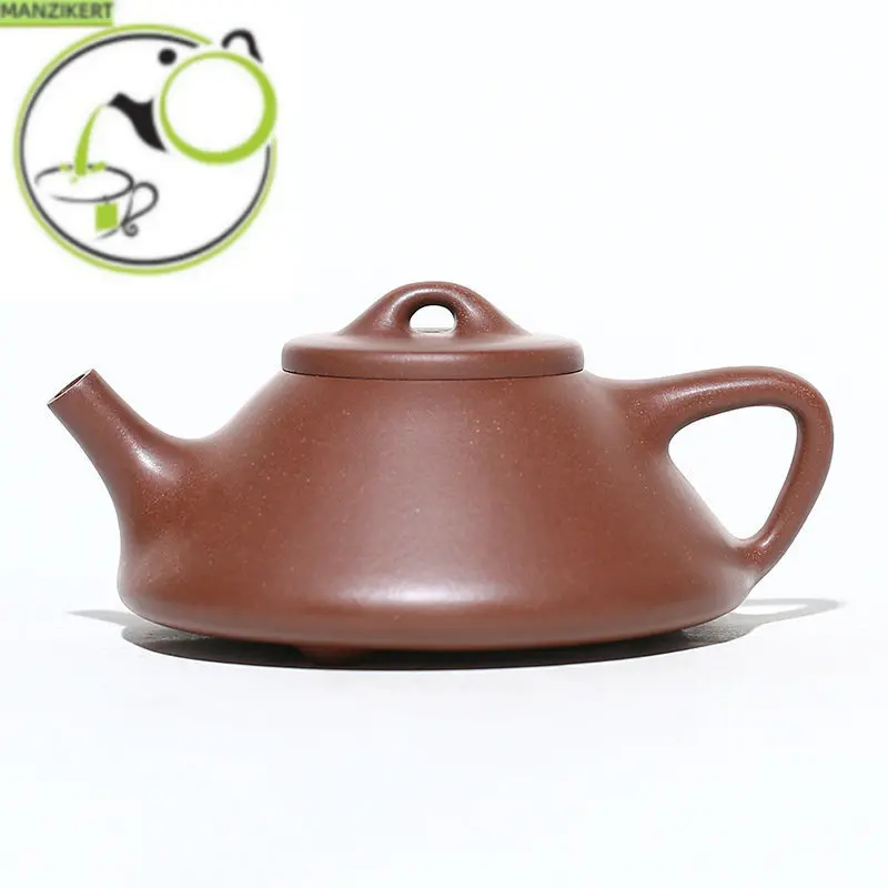 

190ml Chinese Yixing Purple Clay Teapot Handmade Stone Scoop Tea Pot Raw Ore Purple Mud Kettle High-end Zisha Tea Set Collection