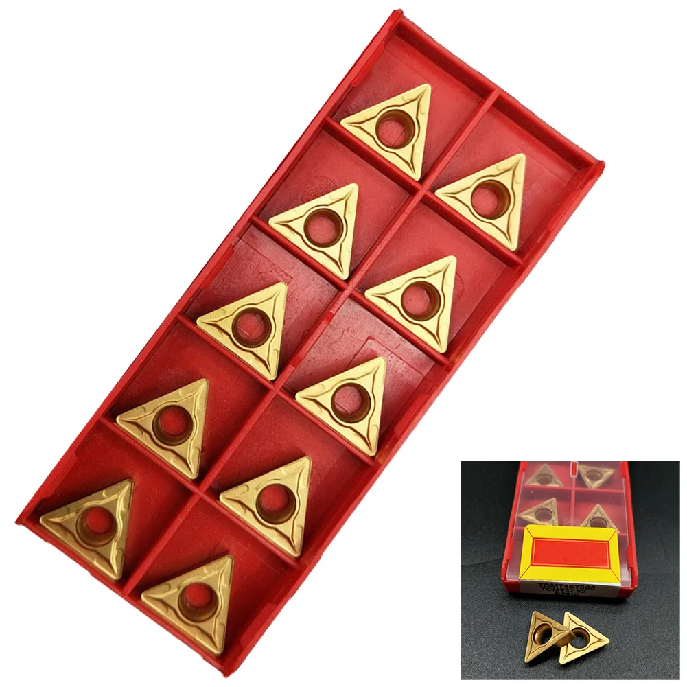 

Durable High Quality Practical Brand New Metalworking TCMT16T308 Insert Turning TCMT16T308 10 Pcs Carbide Gold