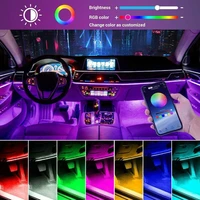 rgb led atmosphere car light interior ambient light strips light by app control diy music usb wireless remote strip