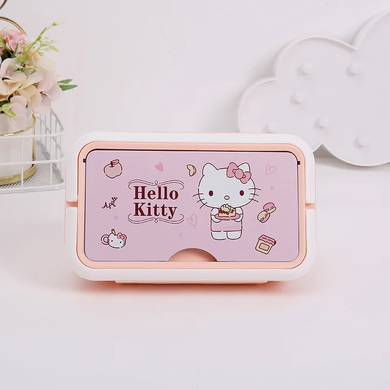 Sanrio HelloKitty мультфильм палочки для еды ложка ланч-бокс набор Куроми обеденная