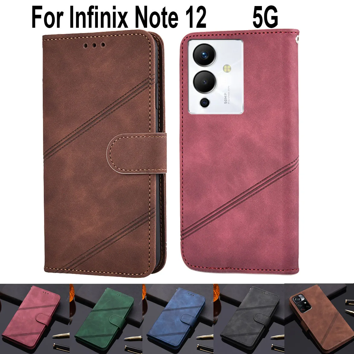 

Retro Book Cover For Infinix Note 12 Pro 5G X671B Magnetic Leather Case For Infinix Note 12 5G X671 Etui Book Hoesje Capas