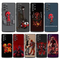 cute cartoon deadpool marvel phone case for samsung a01 a02 s a03s a11 a12 a21s a32 a41 a72 a52s 5g a91 s soft silicone