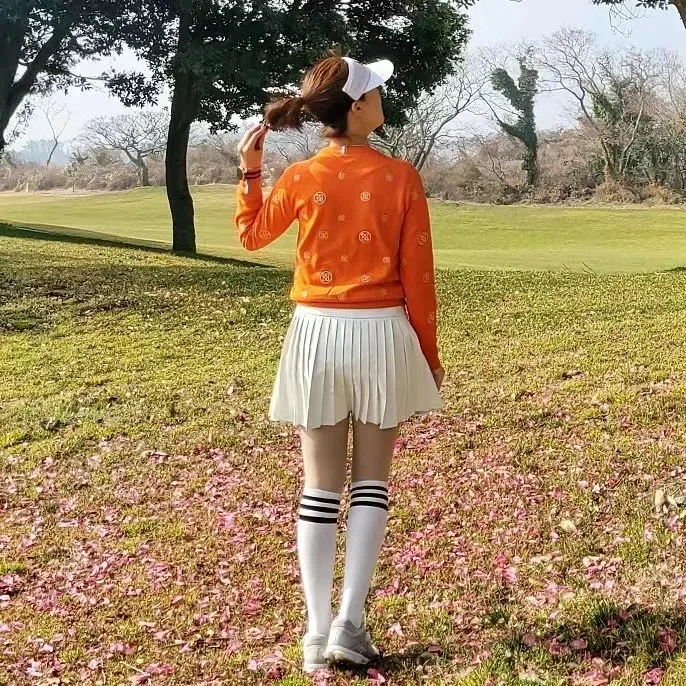 Autumn winter 2022 new golf women's sweater High quality round neck pullover sweater pure wool material embroidery fashion