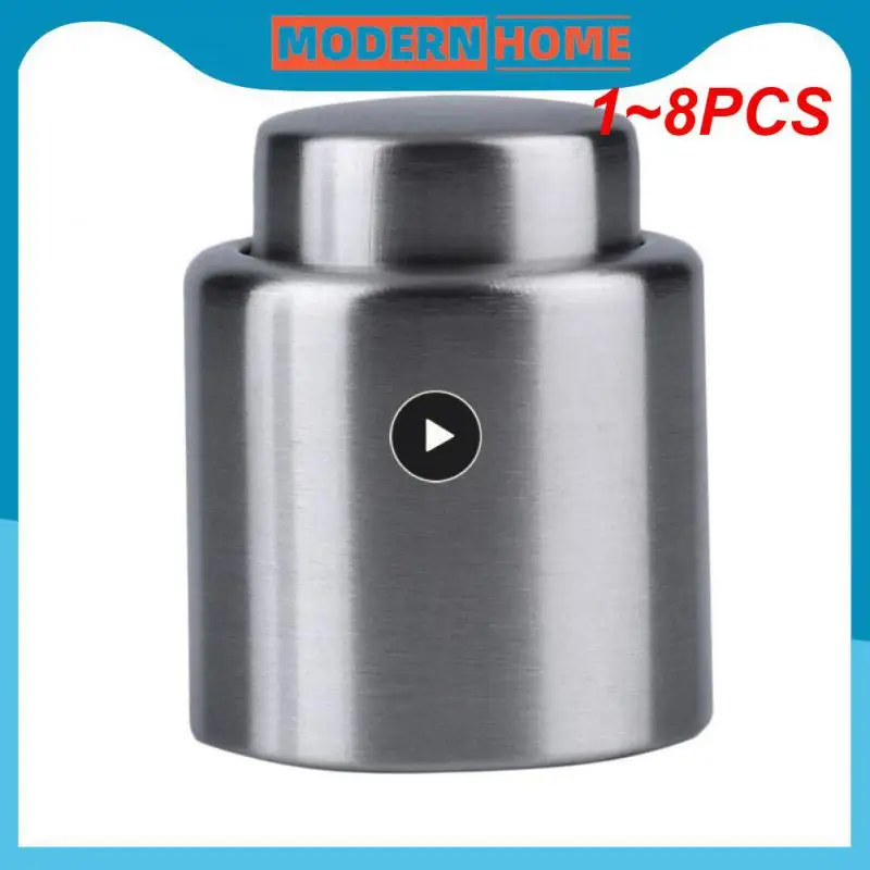 

1~8PCS Silver Stainless Steel Wine Bottle Stopper Champagne Wine Saver Preserver Pump Kitchen Restaurant Bar Tool Dropshipping
