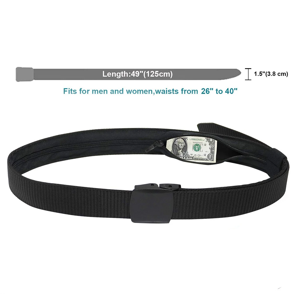 Дорожный ремень безопасности для денег скрытый карман кошелек с защитой от кражи