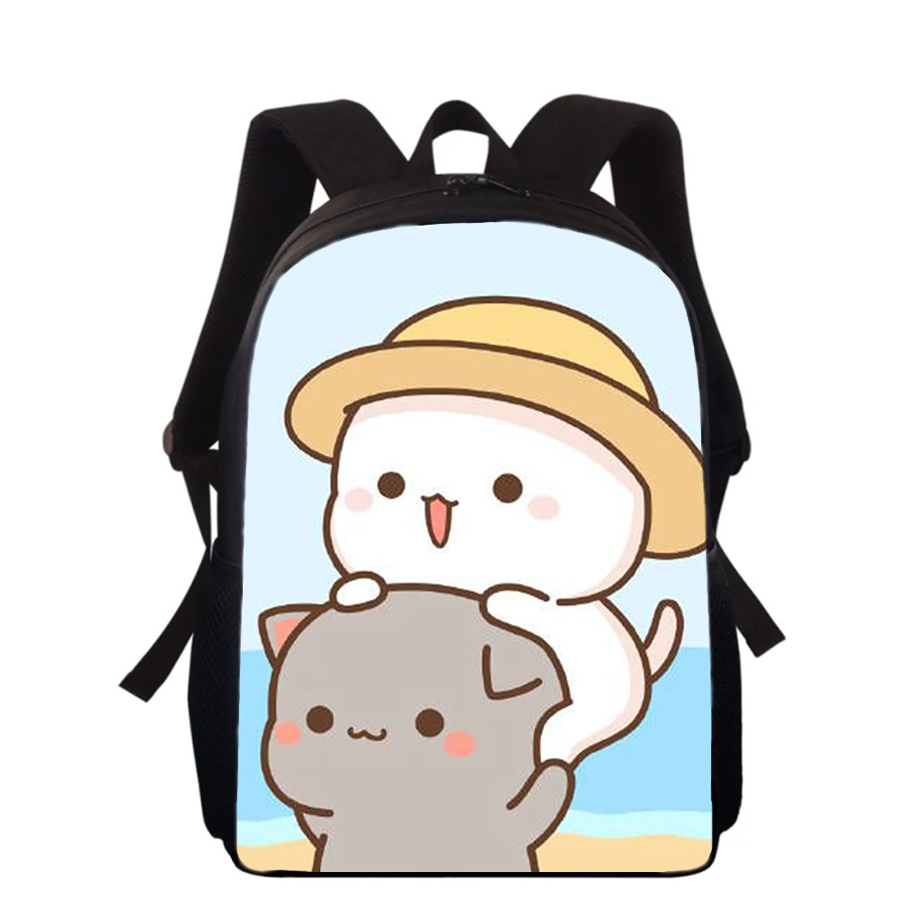 Peach Cat Cartoon cute 15” 3D Print Kids Backpack Primary School Bags for Boys Girls Back Pack Students School Book Bags