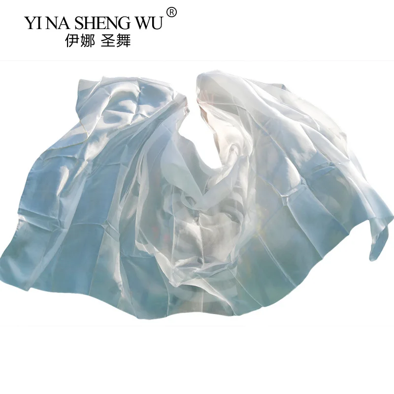 

Женская шелковая вуаль для танца живота, шали из 100% шелка с градиентом, 250 см