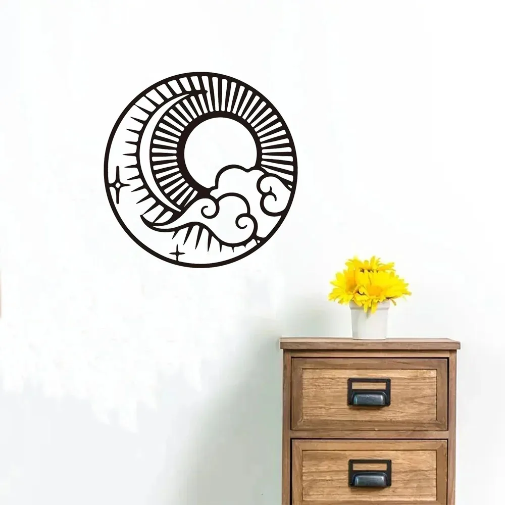 Металлический Настенный Рисунок — Легкий Солнечный Лунный Стеллар Городской