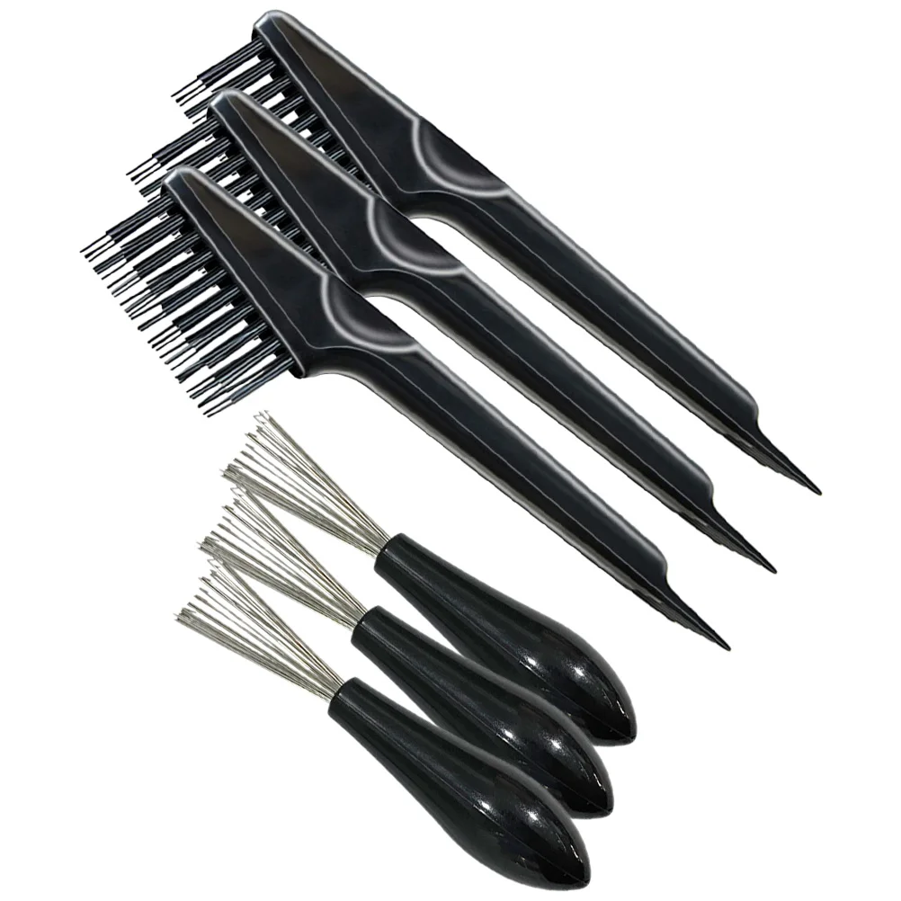 

6 Pcs Comb Cleaner Brush Rake Cleaning Tool Combs Curly Hair Bush Stainless Steel Hairbrush