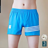 3pcs set mens panties mid rise man boxers briefs with ball pockets sexy man underwear large size u convex super elastic