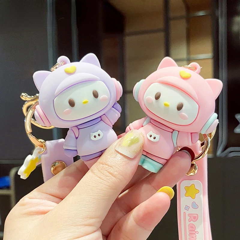 

Cute cat Doll Keychain Pendant Creative Personality Car Chain Ring A Pair Of Simple Couple Kawaii Bag Ornaments Girl Gift