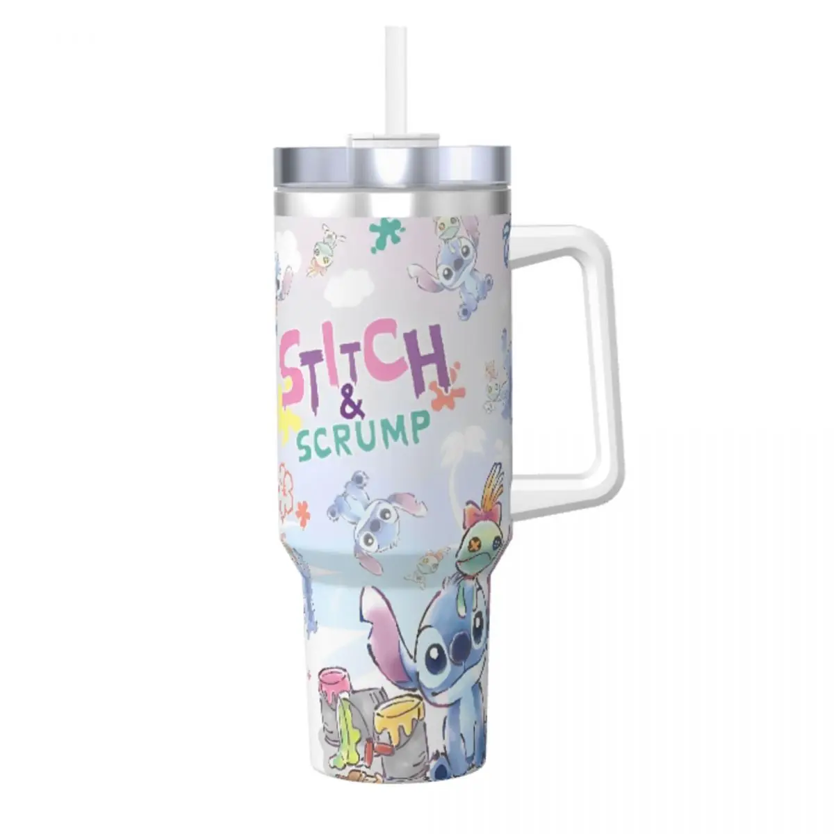 Стакан из нержавеющей стали автомобильные кружки с соломинкой дорожная бутылка