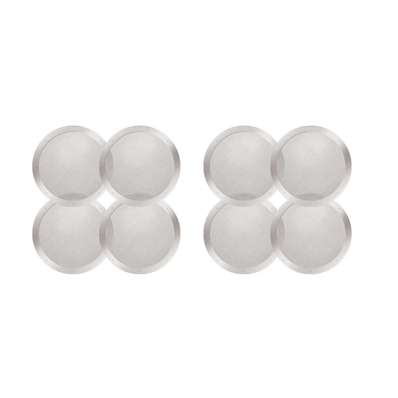 8 шт./упаковка многоразовые фильтры из нержавеющей стали для кофеварки