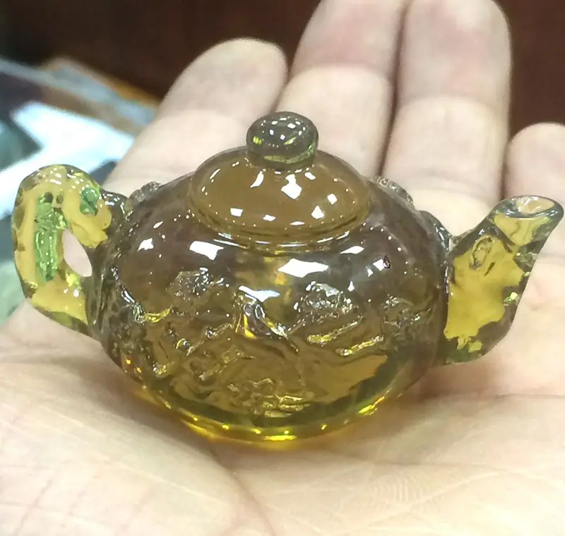 

Сертификат натуральный 56*39*33 мм мексиканское небо Bkue Янтарь из воска подвеска чайник