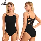 Женское профессиональное балетное боди с вырезом на спине для взрослых