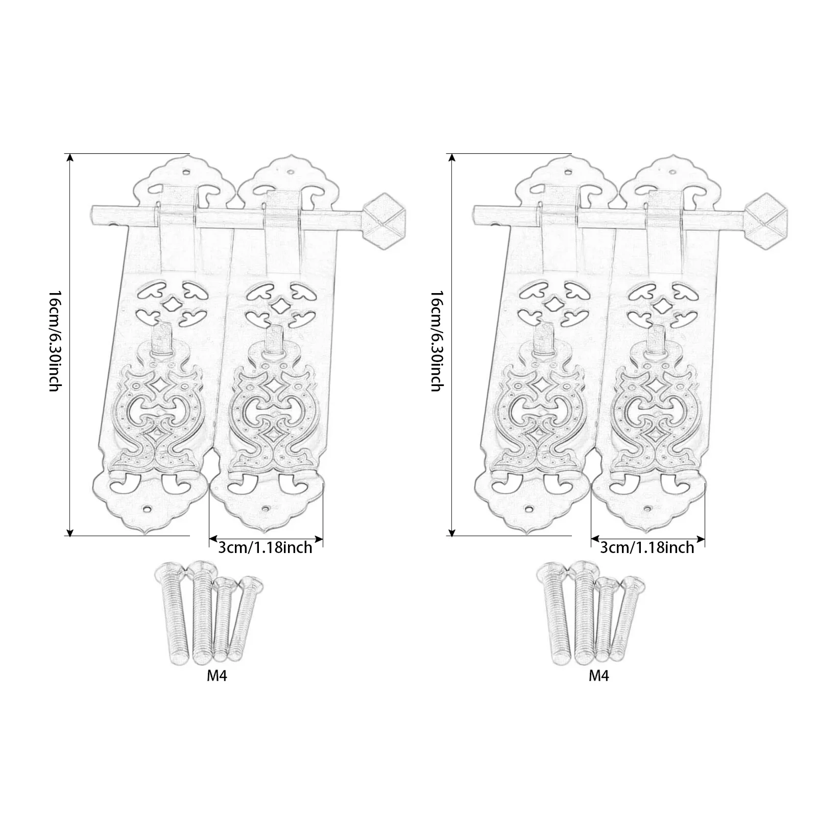 1 пара китайской антикварной мебельной ручки классический книжный шкаф ручка из