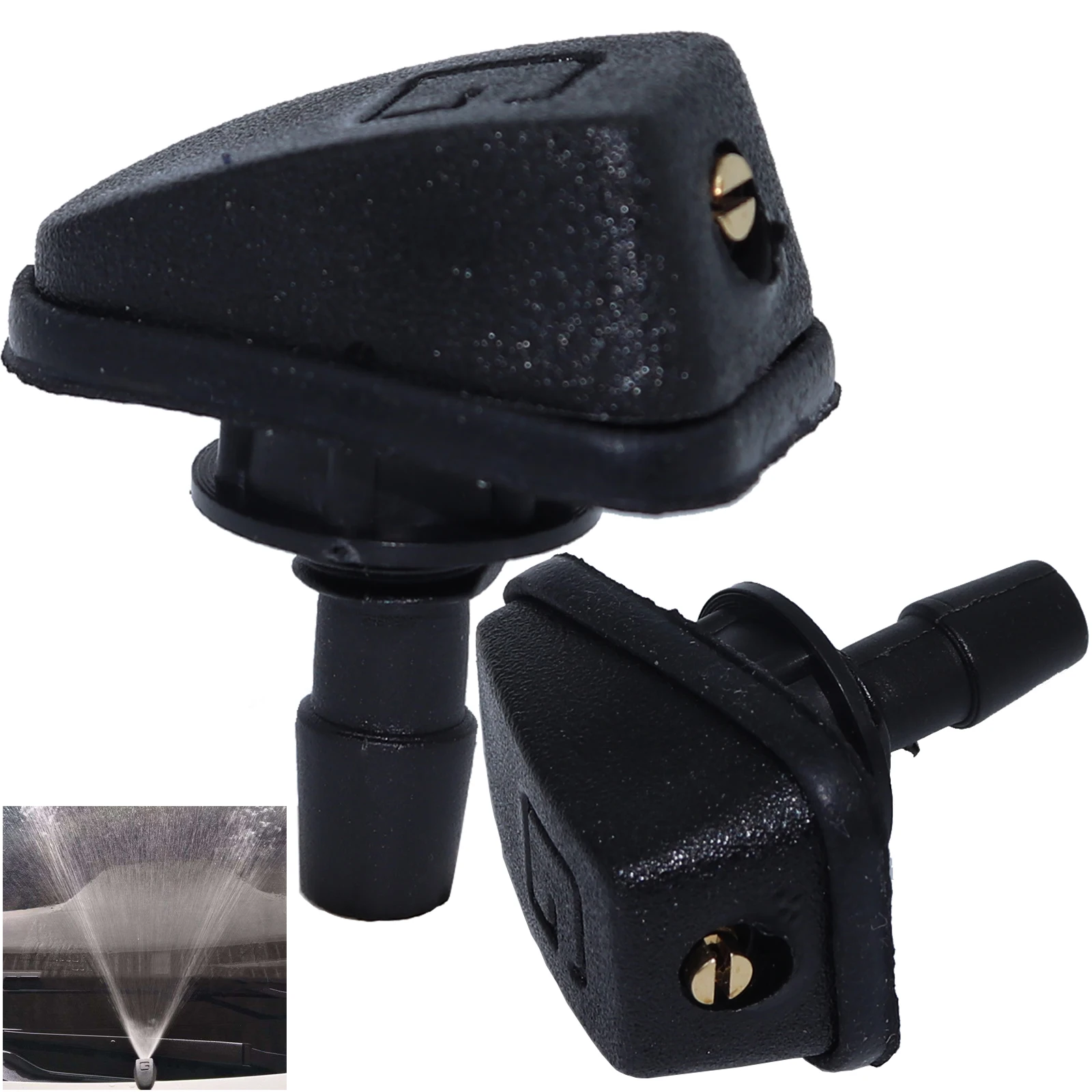 

2Pc Universal Washer Sprinkler Head Wiper Adjustment Front Windscreen Sprayer Nozzle Fan Outlet For VW Subaru Honda Citroen Benz